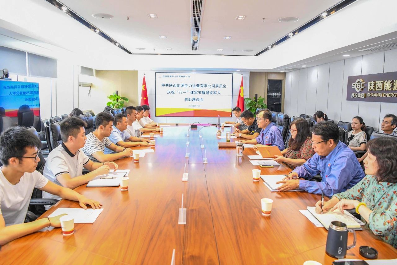陜投集團電力運營公司召開慶?！鞍艘弧苯ㄜ姽?jié)暨退役軍人表彰座談會