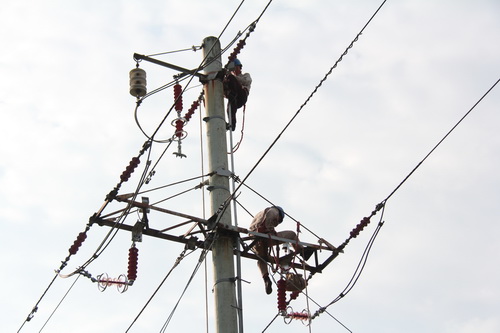 國(guó)網(wǎng)霞浦供電公司加裝線路避雷器，保障兩節(jié)期間電網(wǎng)可靠性