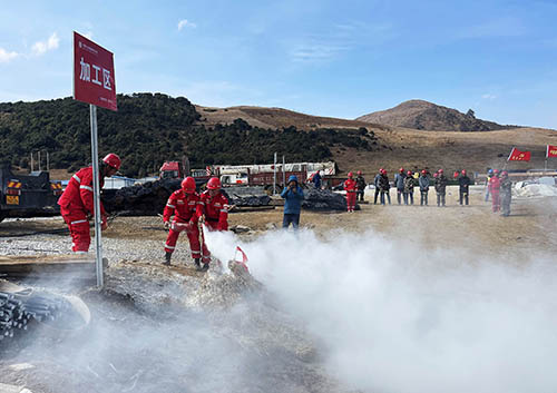 中國安能第二工程局四川涼山項目部開展防火、防汛、防地質(zhì)災害綜合演練