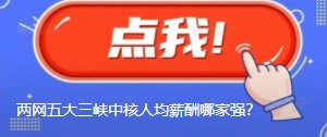 國(guó)網(wǎng)南網(wǎng)華能大唐國(guó)家能源三峽中核人均薪酬哪家強(qiáng)？