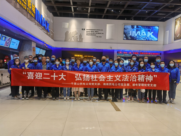 烏海供電公司多家黨支部聯(lián)合開(kāi)展“喜迎二十大，弘揚(yáng)社會(huì)主義法治精神”主題觀影活動(dòng)