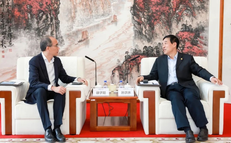 中國能建黨委副書記、總經(jīng)理孫洪水與中興通訊總裁徐子陽會談