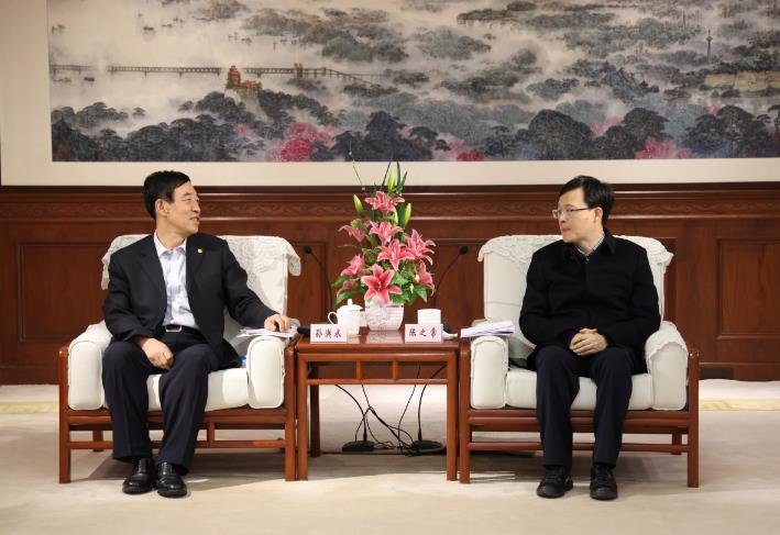 中國能建黨委副書記、總經(jīng)理孫洪水與南京市市長陳之常會談