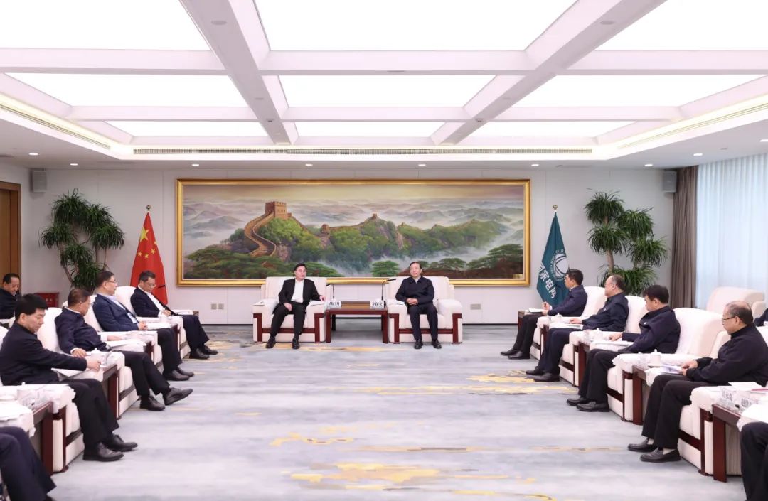 國家電網公司董事長辛保安與甘肅省委書記胡昌升、省長任振鶴會談