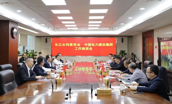 中國電建黨委書記、董事長丁焰章與長江水利委員會黨組書記、主任劉冬順會談